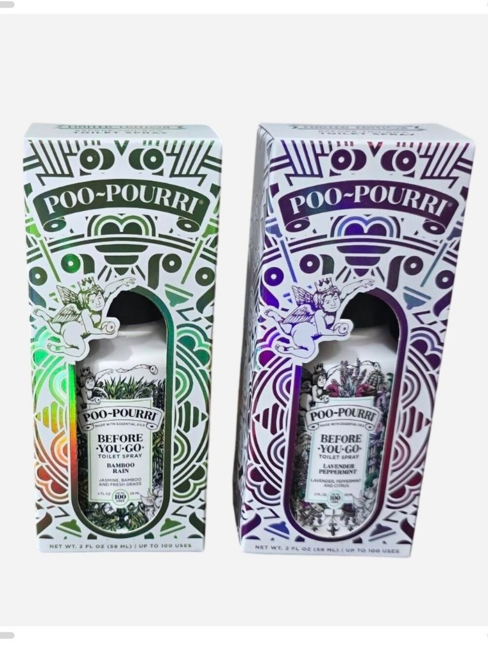 Before-You-Go Toilet Spray Duo - Green & Purple